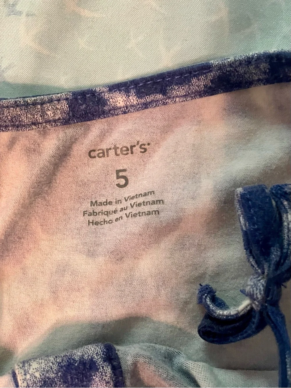Carter's Navy Tie-Dye Button-Front Sundress